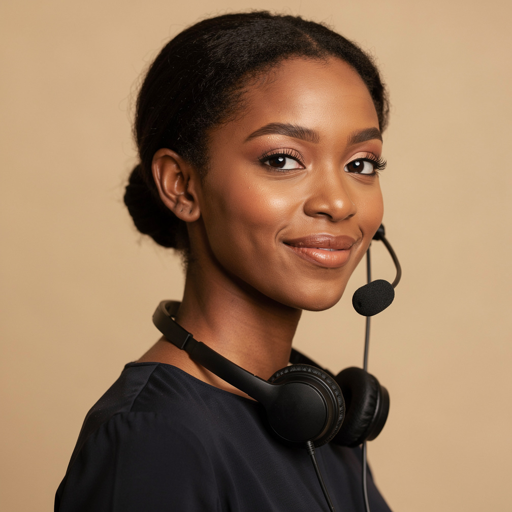 British female stage manager studio portrait